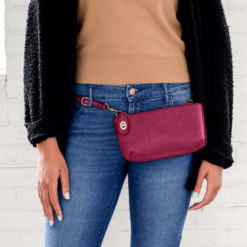 Image of Joy Susan Women's Fashion Purse Mini Crossbody Wristlet Clutch Handbag - Fuchsia