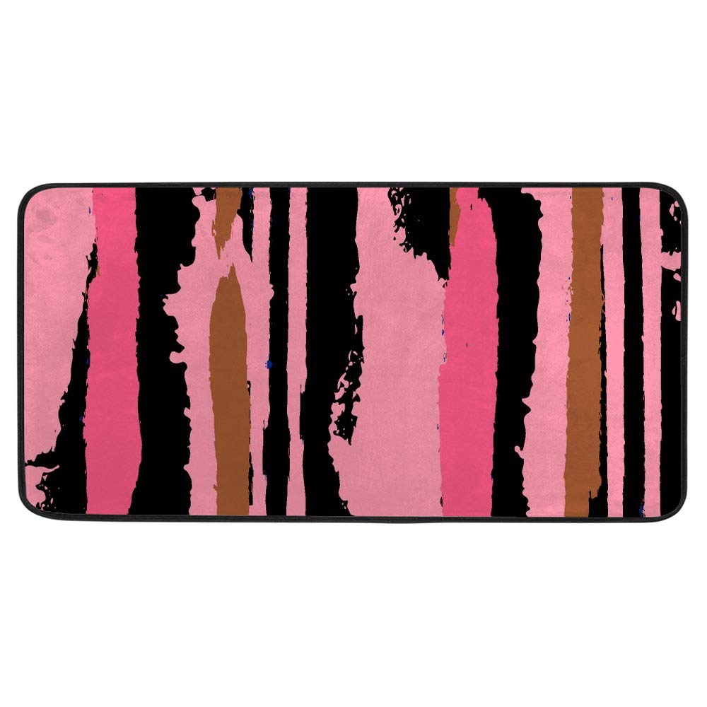 Tapis de cuisine antidérapant jaune soulagement des jambes fatiguées tapis de sol lavable vagues