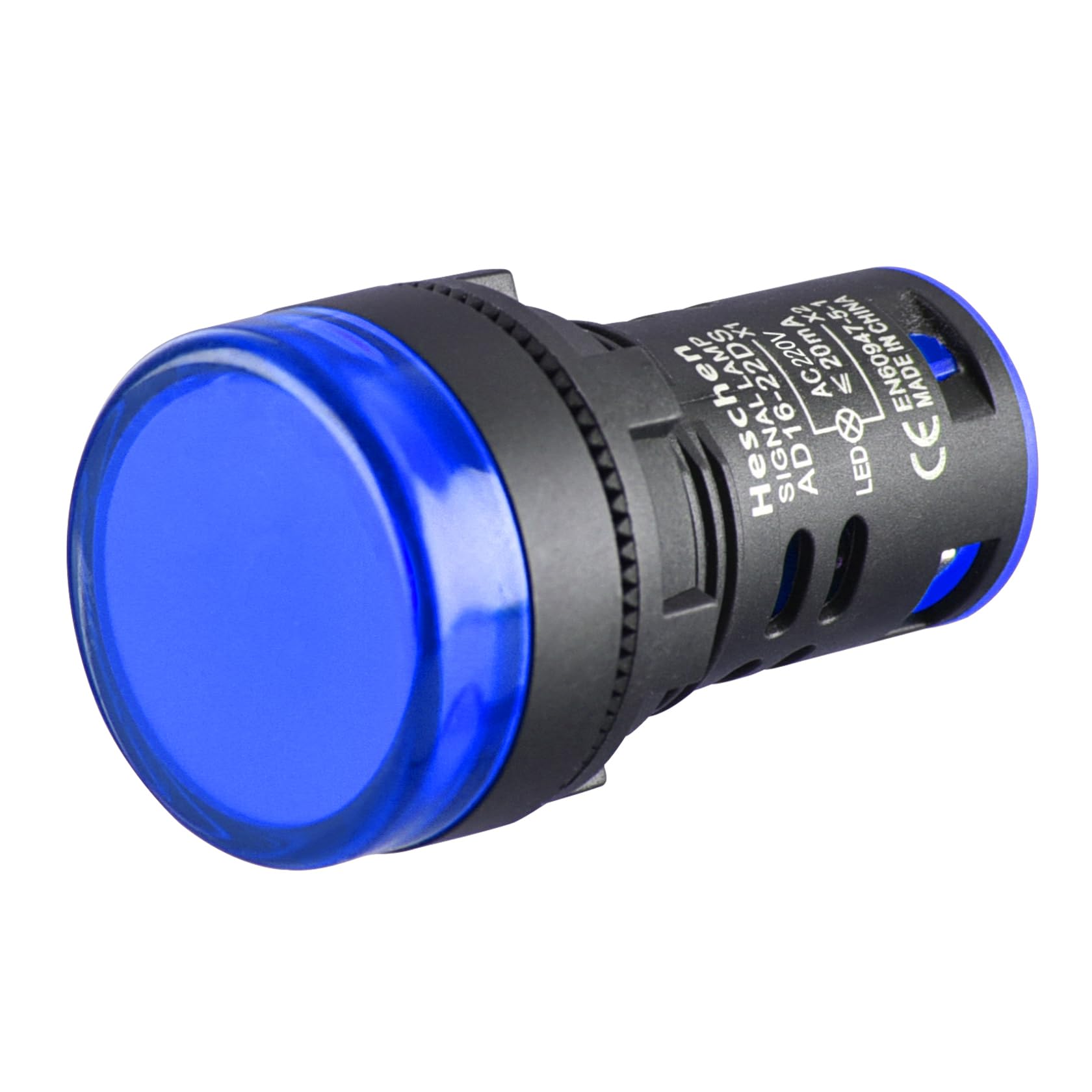 Voyants LED Heschen 22 Mm - 220 VAC, Bleu, Lot De 5