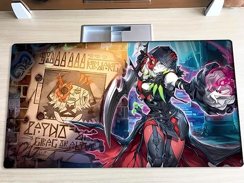 Mlikemat Playmat TCG CCG OCG - Tapete de juego de cartas coleccionables con zonas + bolsa gratis (ZD014-064-K)