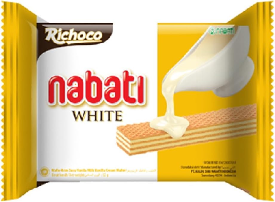 Richoco Nabati White Milk Wafer 50g (10 Packs)