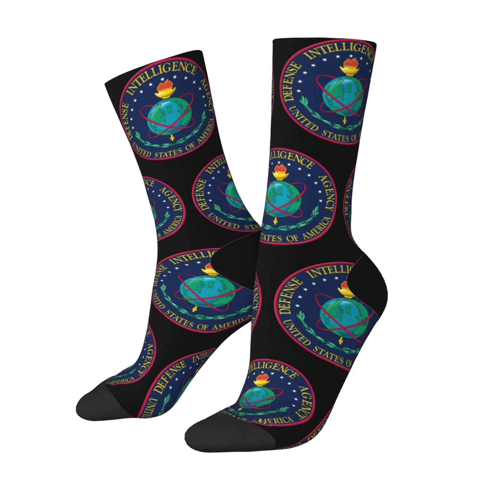 SIYTUAU Seal of the U.S. Defense Intelligence Agency Socks For Women Men Cushion Athletic Crew Socks Casual Wicking Socks