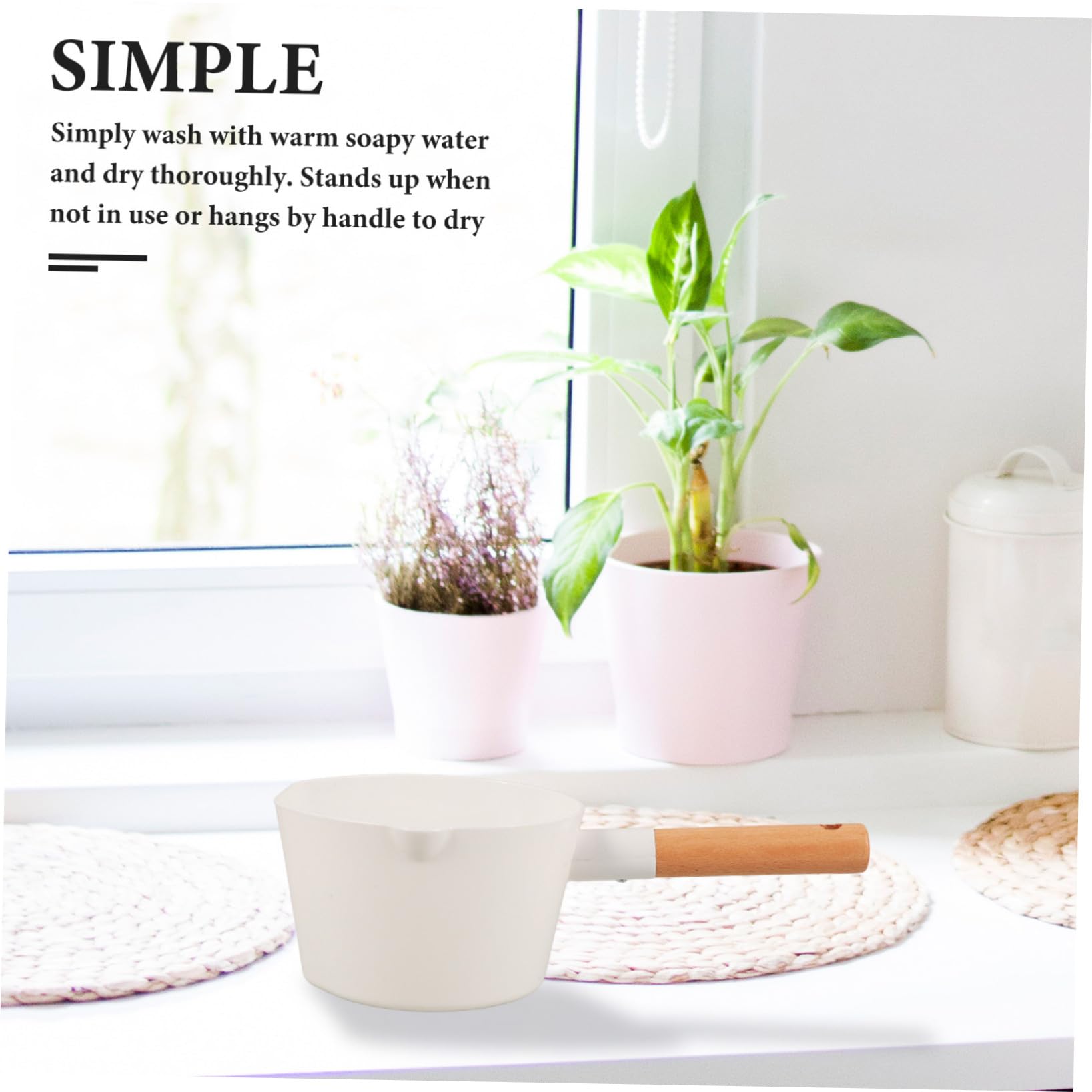 TOPBATHY 2piezas Cucharón De Madera Mango Utensilio De Cocina Para y Agua Ecológico y Para Cocinar y Casa