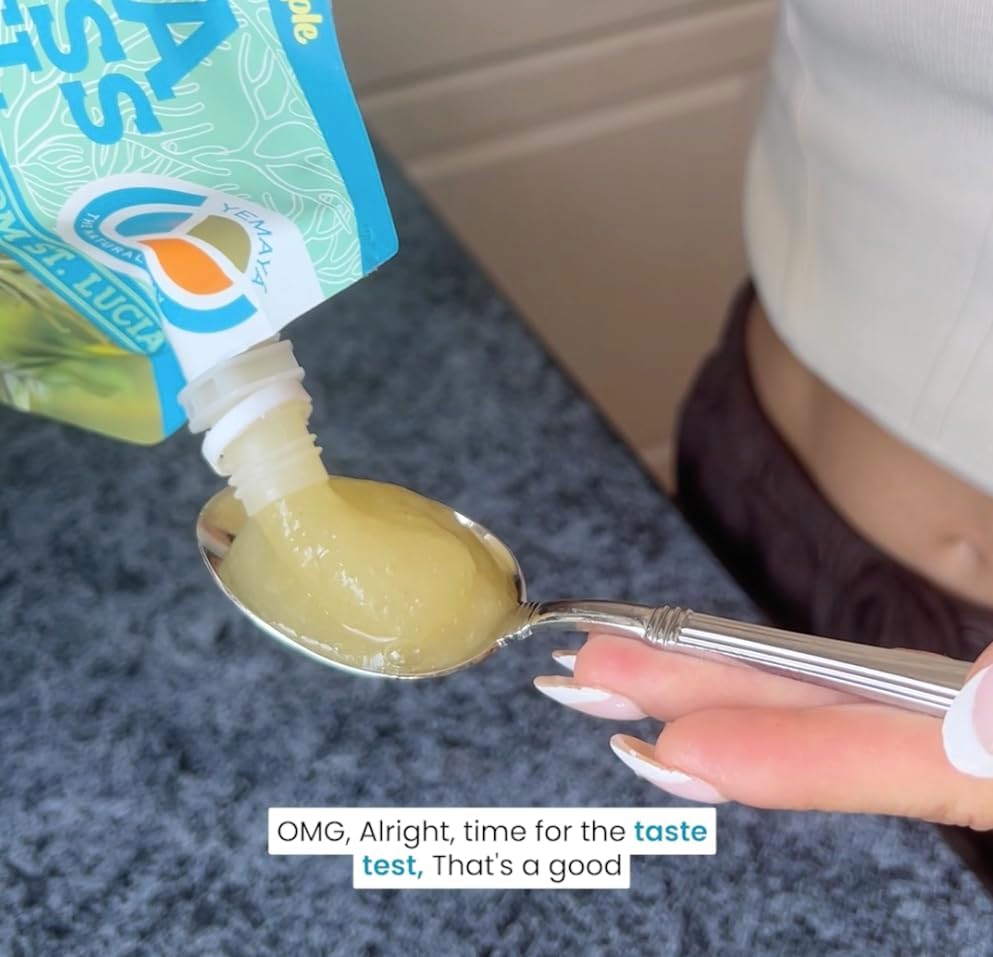 Miniatura 9 de Paquete DUO de gel orgánico de musgo marino de piñamango, 2 x 16 onzas, fruta real, musgo marino silvestre de Santa Lucía