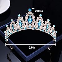 Vista 171 de Kamirola - Corona de reina y tiaras corona de princesa para mujeres y niñas, diademas de cristal para novia, princesa para bodas y fiestas (01)