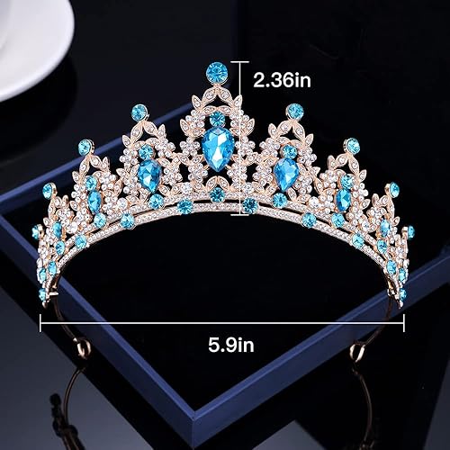 Miniatura 163 de Kamirola - Corona de reina y tiaras corona de princesa para mujeres y niñas, diademas de cristal para novia, princesa para bodas y fiestas (01)