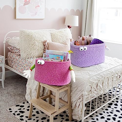 Panier décoratif mignon pourpre en coton pour chambre - 6