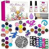 👍【Tolles Geschenk für Menschen】 - Für alle Altersgruppen, einschließlich Kinder und Erwachsene. Am besten für Weihnachtsfeste, künstlerische Partys, DIY-Spiele für Kinder, Rollenspiele für Mädchen, Anziehspiele, Karneval, Körperkunst, Cosplay usw. Genießen Sie eine großartige Zeit mit Freunden und Familien.