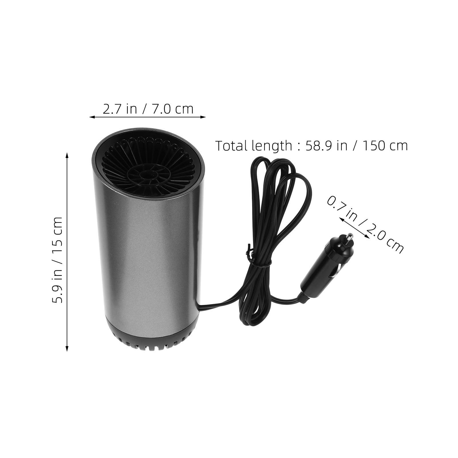 Tofficu 2 Piezas Calentador Portátil para Coche 12v con Diseño Reducido de Abs, Ventilador de Calefacción Rápido y Desempañador de Parabrisas Adecuado para Conducción en Invierno y