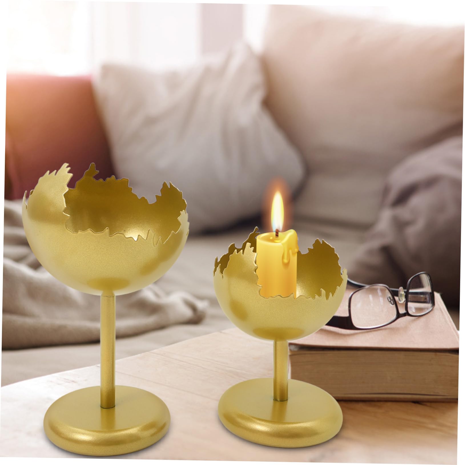 Amazon｜Abaodam 2個 キャンドルホルダー テーパーキャンドルスタンド  