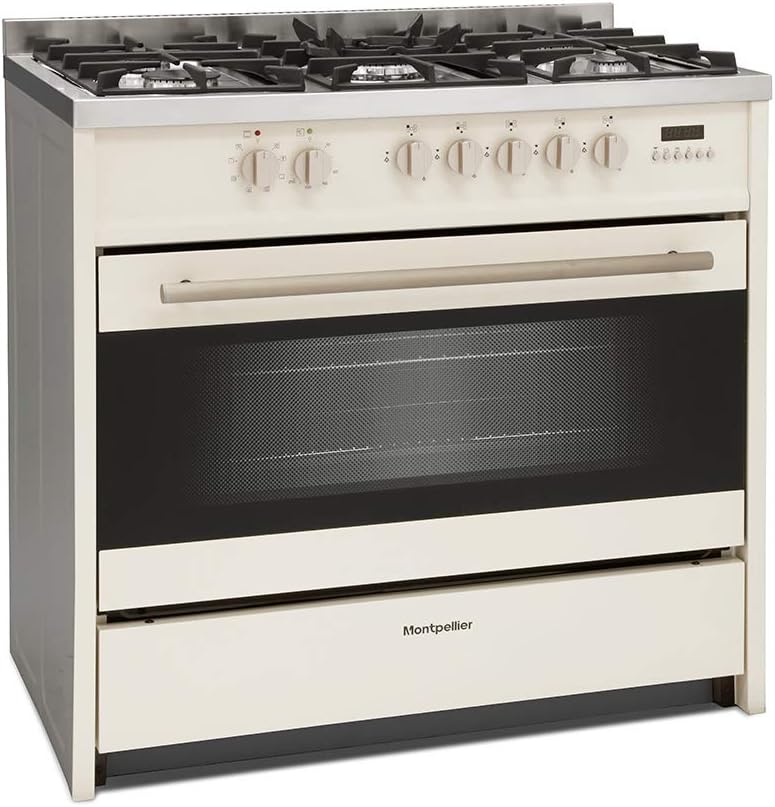 Montpellier MR95DFCR 90cm Dual Fuel Range Cooker - Cream