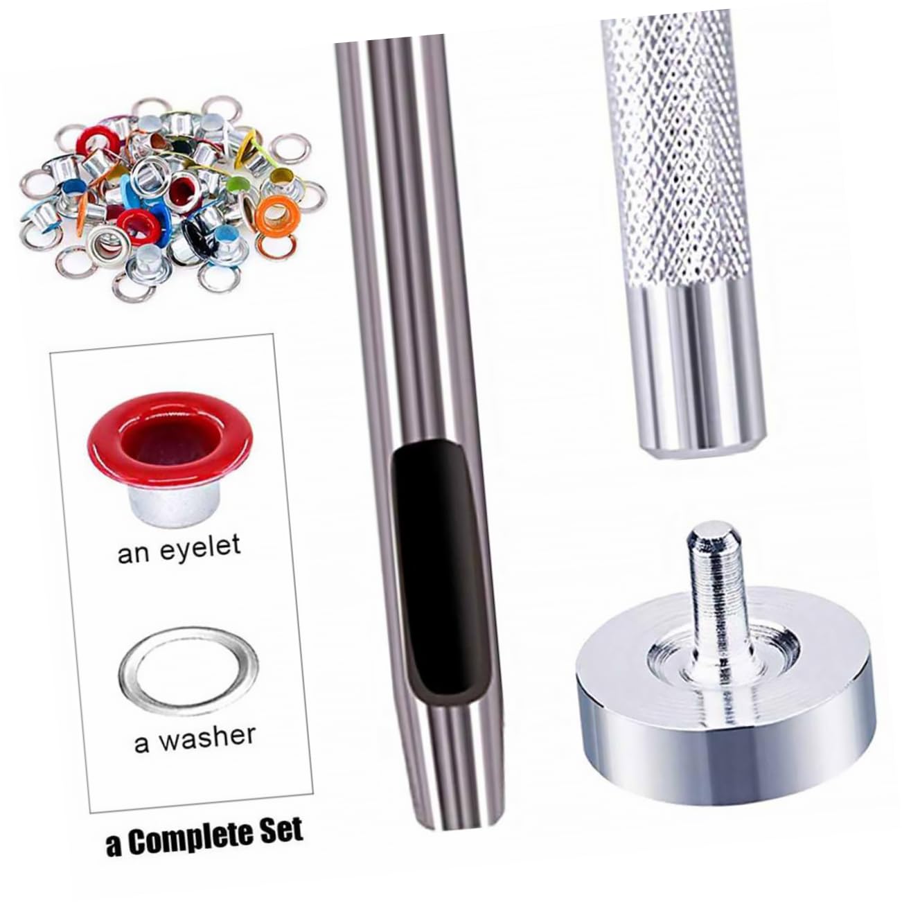 Occhielli Colorati Strumenti Per Installazione Kit Completo Per Scarpe Artigianato e Progetti Fai Da Te Facile Applicazione e Versatile Per Tessuti e Tende