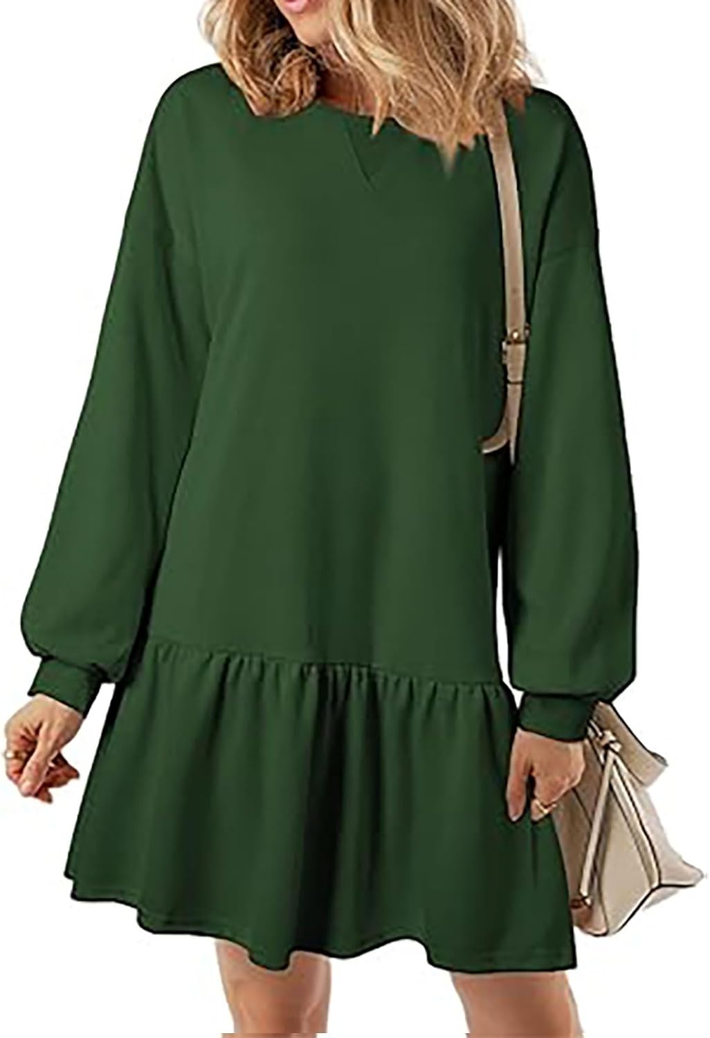 CUCUHAM Womens Fall Long Sleeve Sweatshirt Dress Casual