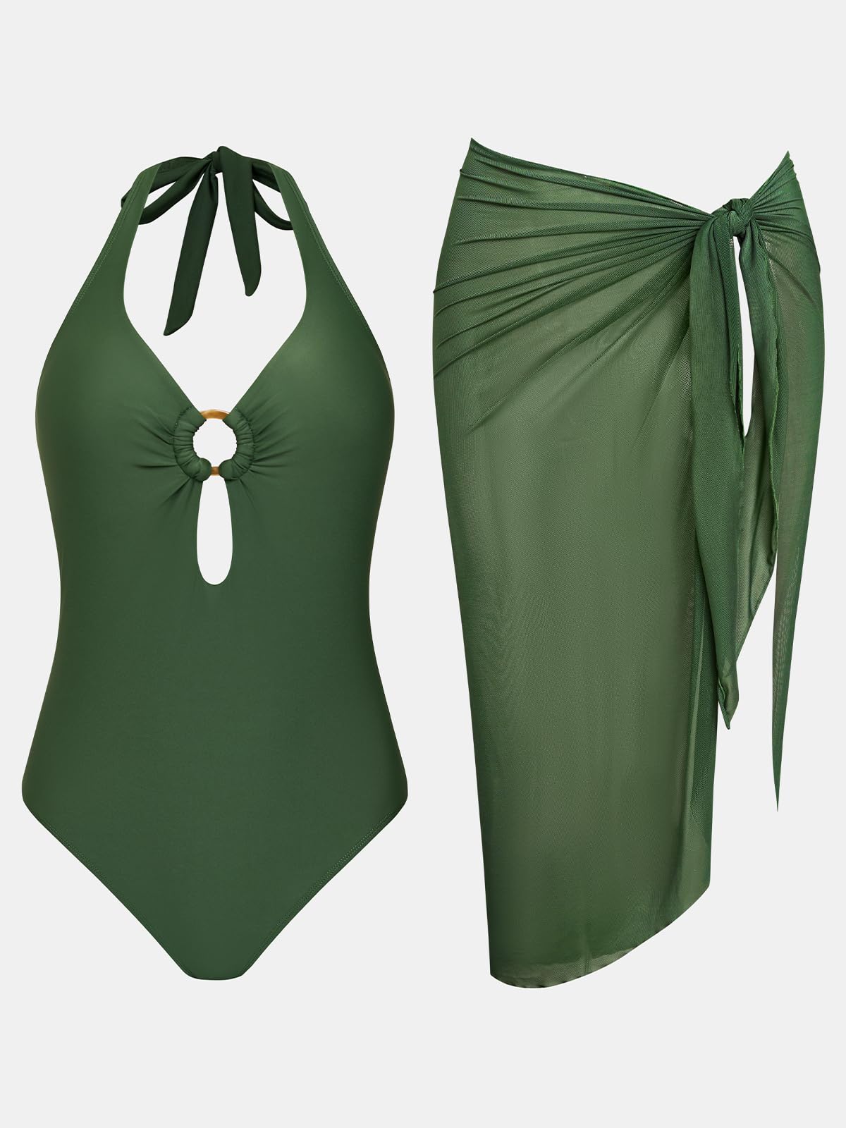 CUPSHE Maillot de bain une pièce dos nu pour femme