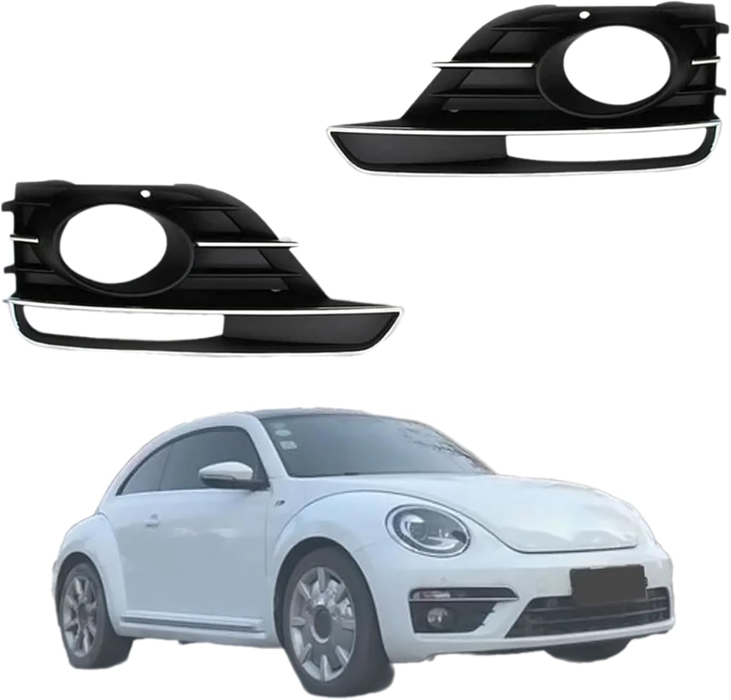 Vuzmode 1pc Abs Black Car Front Bumper Fog Light Cover Grille Prot