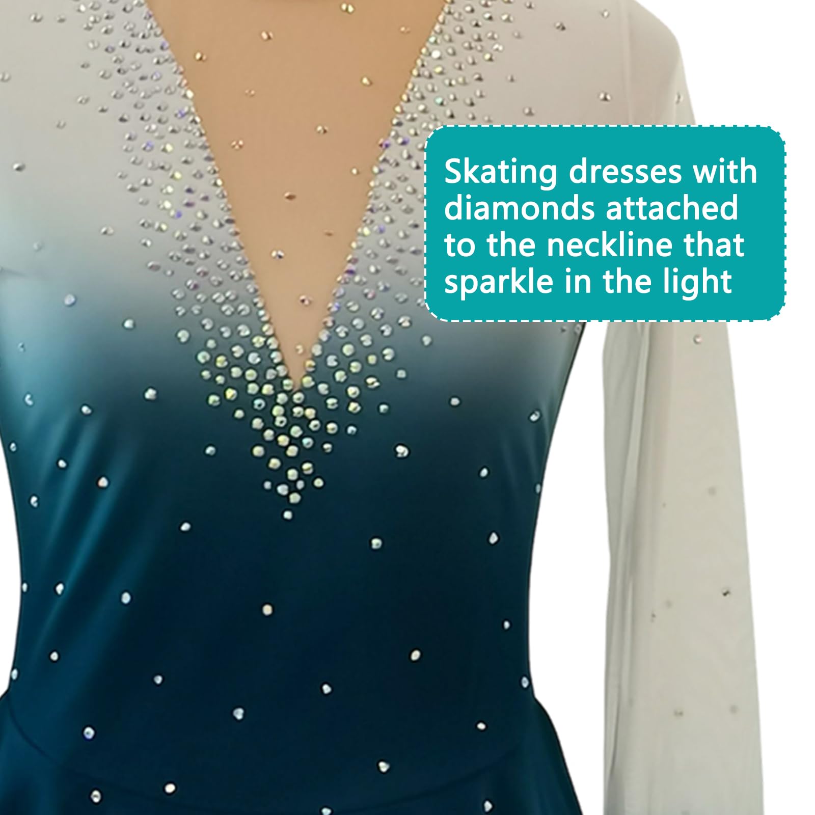 LIUHUO Robe de patinage artistique pour enfants et adultes - Quatre couleurs