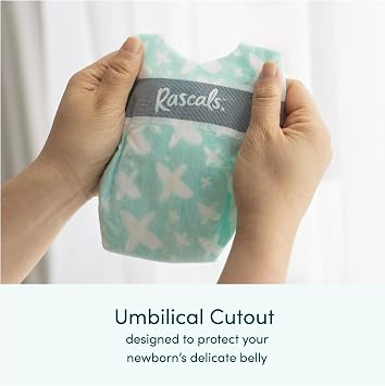 Rascals Premium Newborn Baby Diapers, Size Newborn, 96 Count, Ultra Soft Disposable Diapers, Up to 12 Hours Leak Protection, High Absorbency, Comfortable Fit for Sensitive Skin