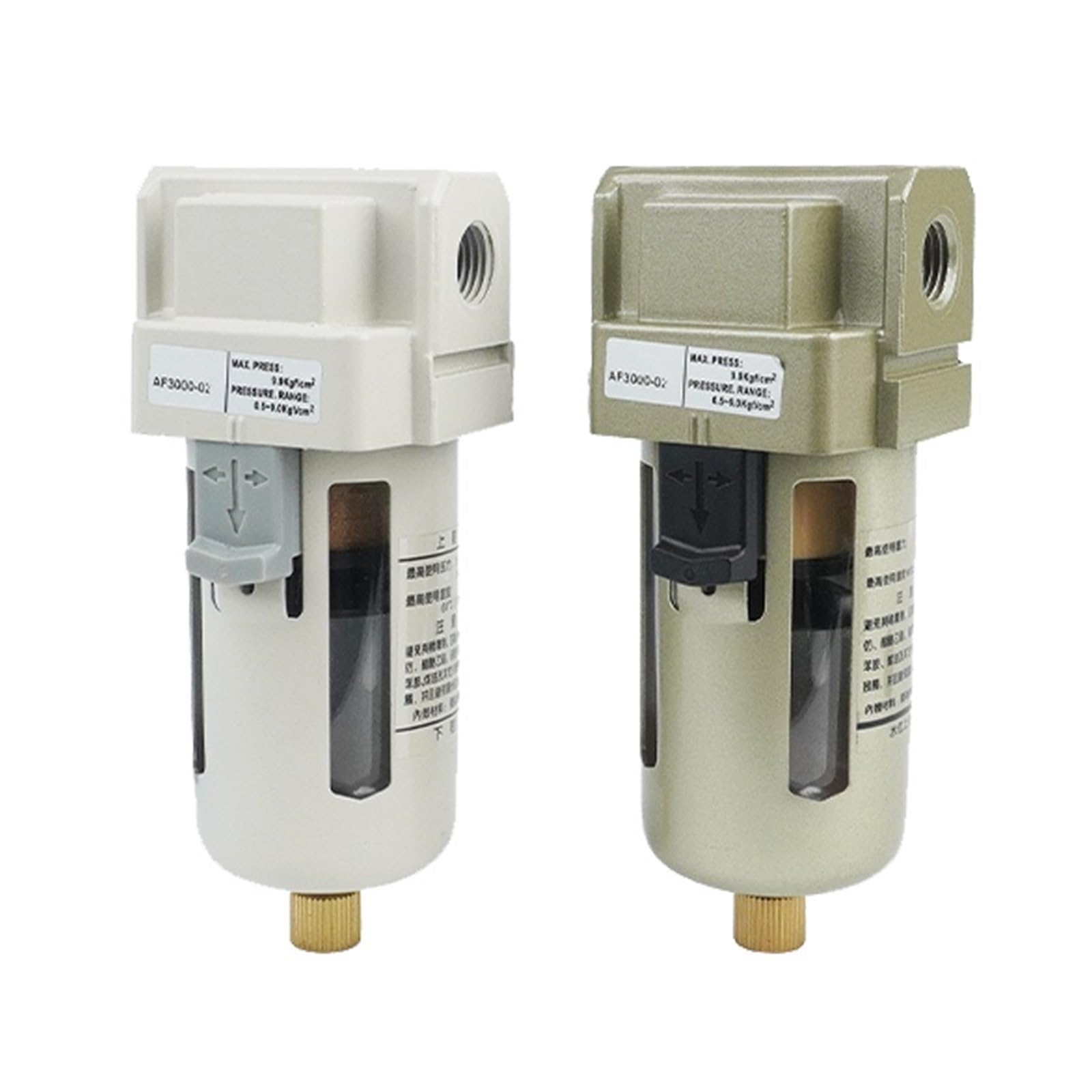 1 unidad AF2000-02 AF3000-03 AF4000-04 AF4000-06 AF5000-06 AF5000-10 Filtros de aire neumáticos Filtro de compresor Separador de aceite de drenaje manual(AF5000-10 H,Fiber Filter)