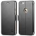 iPhone 6S Plus Case, iPhone 6 Plus Case, SHIELDON Premium Genuine Leather Wallet Case Stand Cover for iPhone 6/6S Plus (5.5 inch) Black