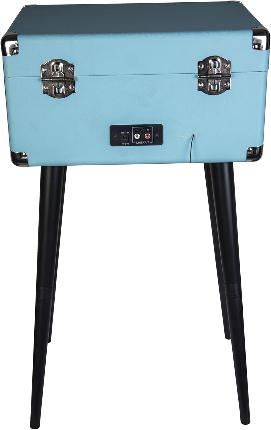 Sylvania SRC894-BLUE Bluetooth Retro Turntable with Stand & FM Radio (Blue)