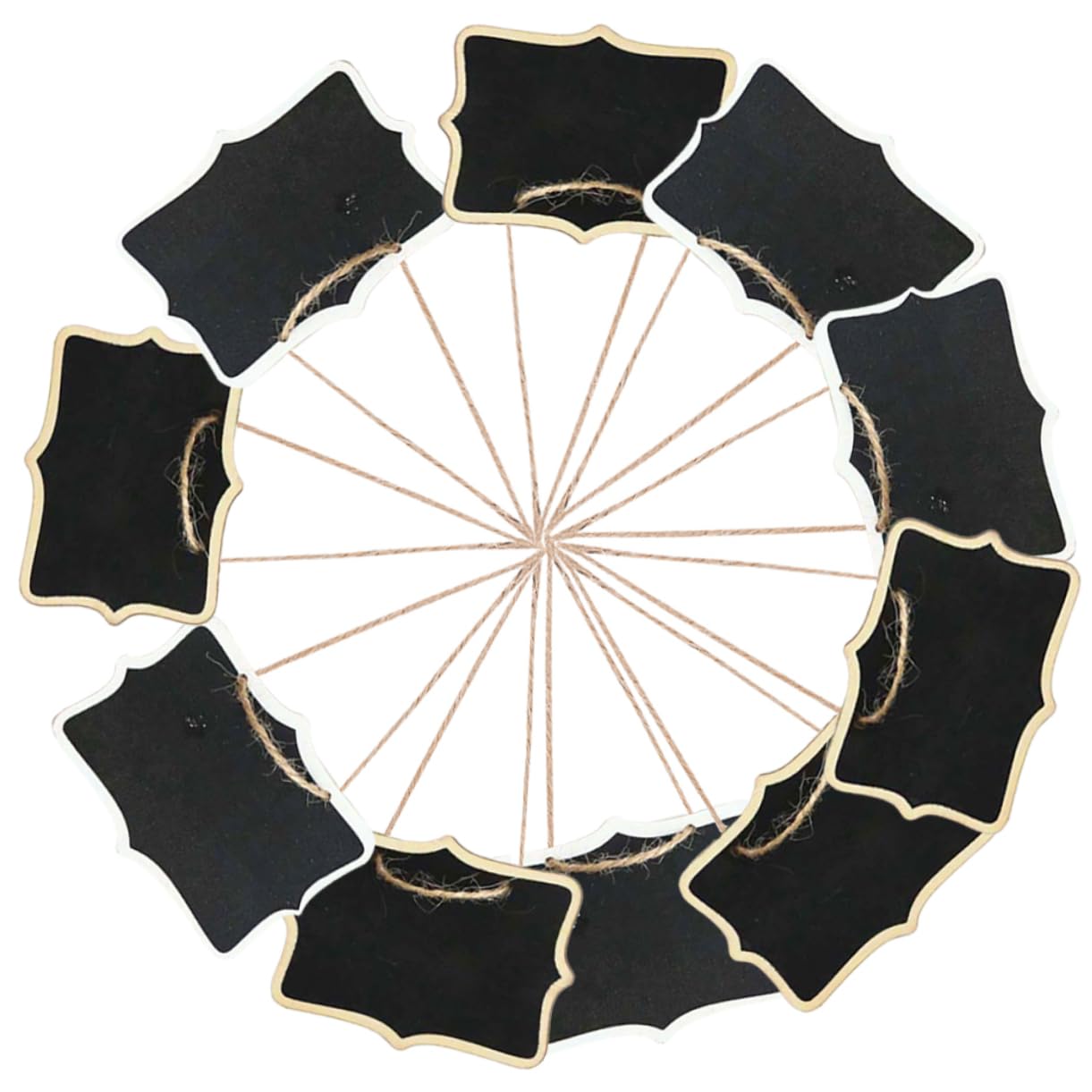 Unomor 20Pcs Mini Wooden Chalkboard Signs with Double Sided Design for Tabletop Decoration for Business Hours Displays Weddings Parties and Home Use