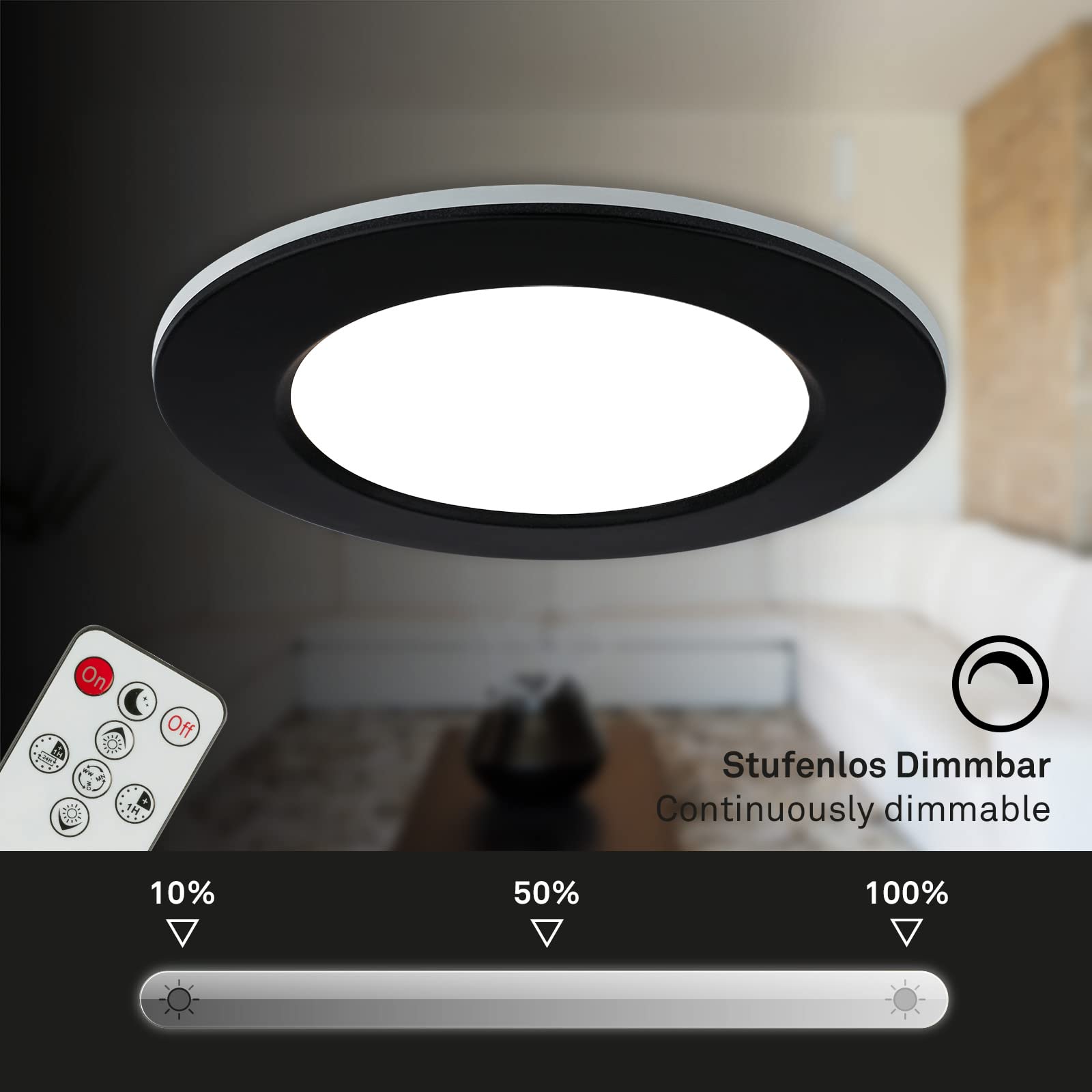 Set 3 Faretti Da Incasso LED Dimmerabili - IP44 Per Bagno, Luce Calda 3000K