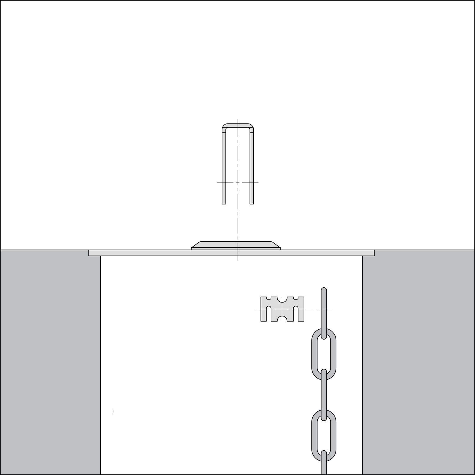 ECI® Gitterrostsicherung Stahl verzinkt Zusatzsicherung für Lichtschacht/Kellerschacht 2 Paar