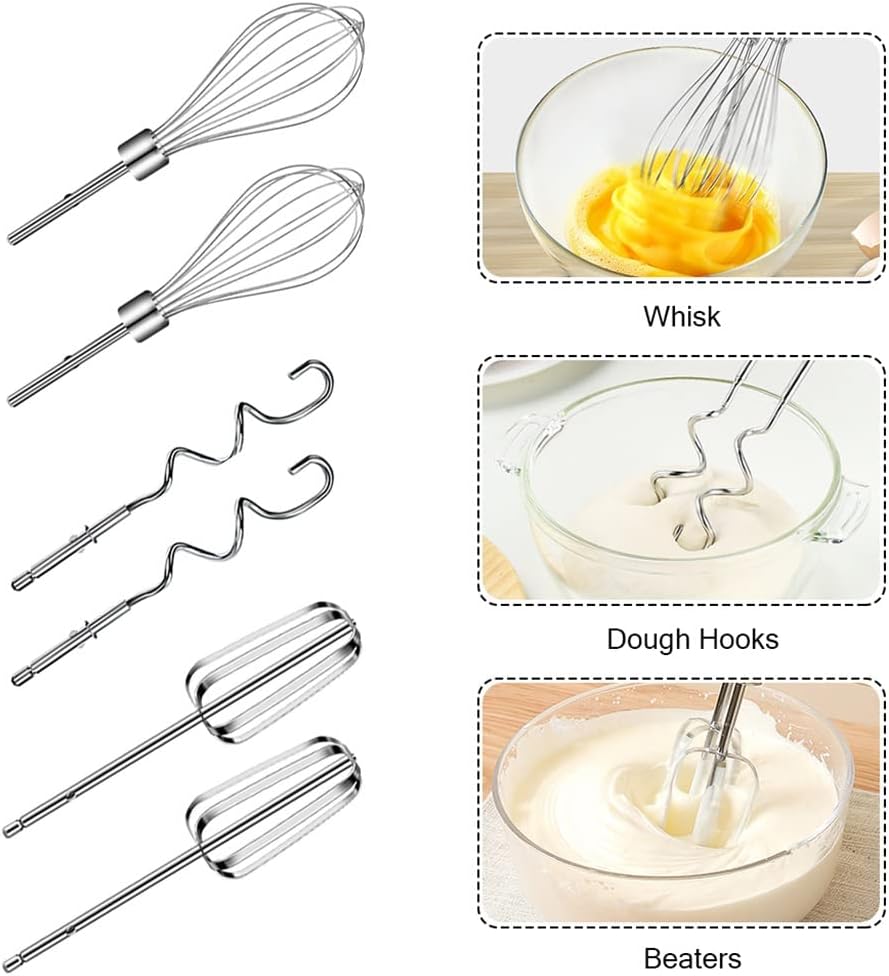 350W Electric Egg Beater Hand Mixer Milk Frother Cream Foam Maker Whisk (Color : A Size : As the picture shows)