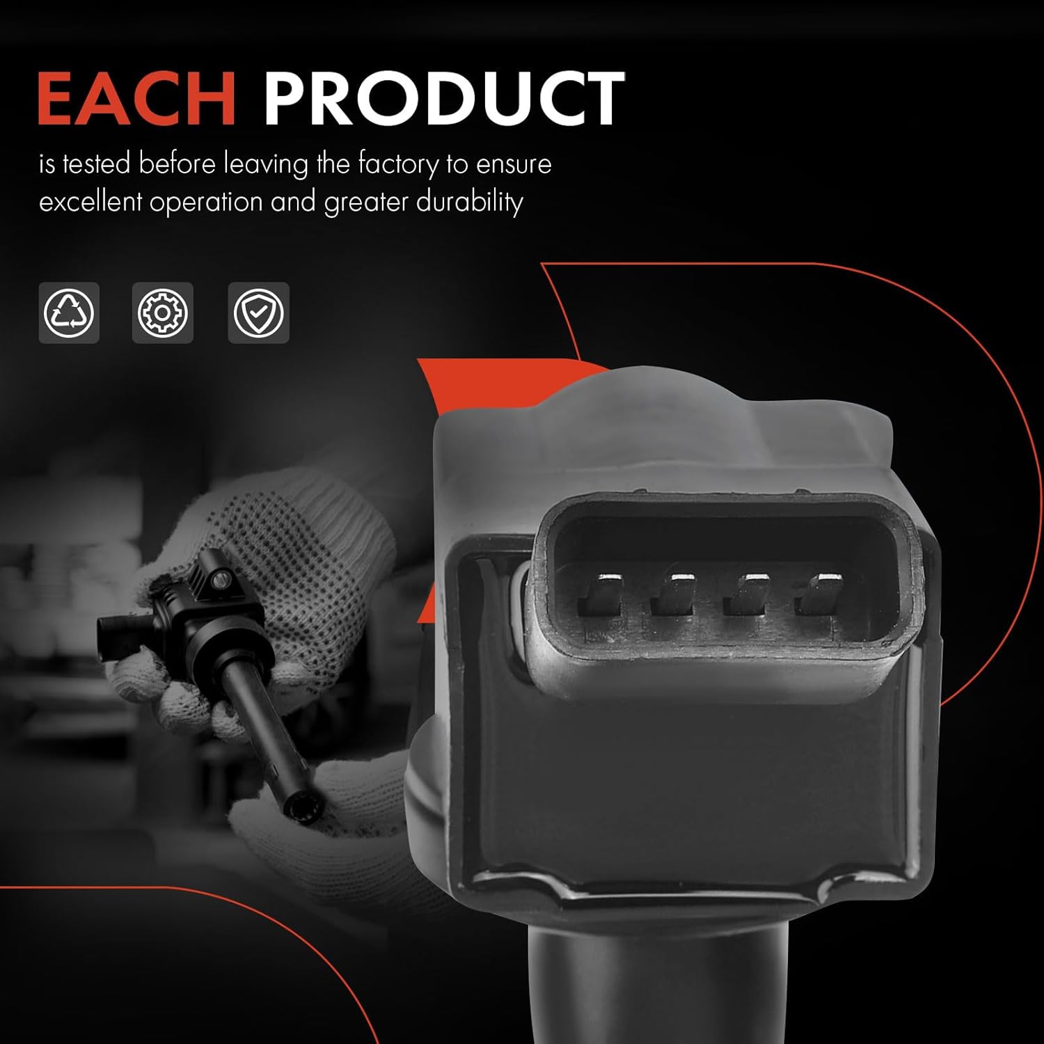 A-Premium 4PCS Ignition Coil Packs Compatible with Toyota Vehicle - L4 1.8L Hybrid - Corolla 2020-2023, Prius 2016-2022, Prius AWD-e 2019-2022, Prius Prime 2017-2022