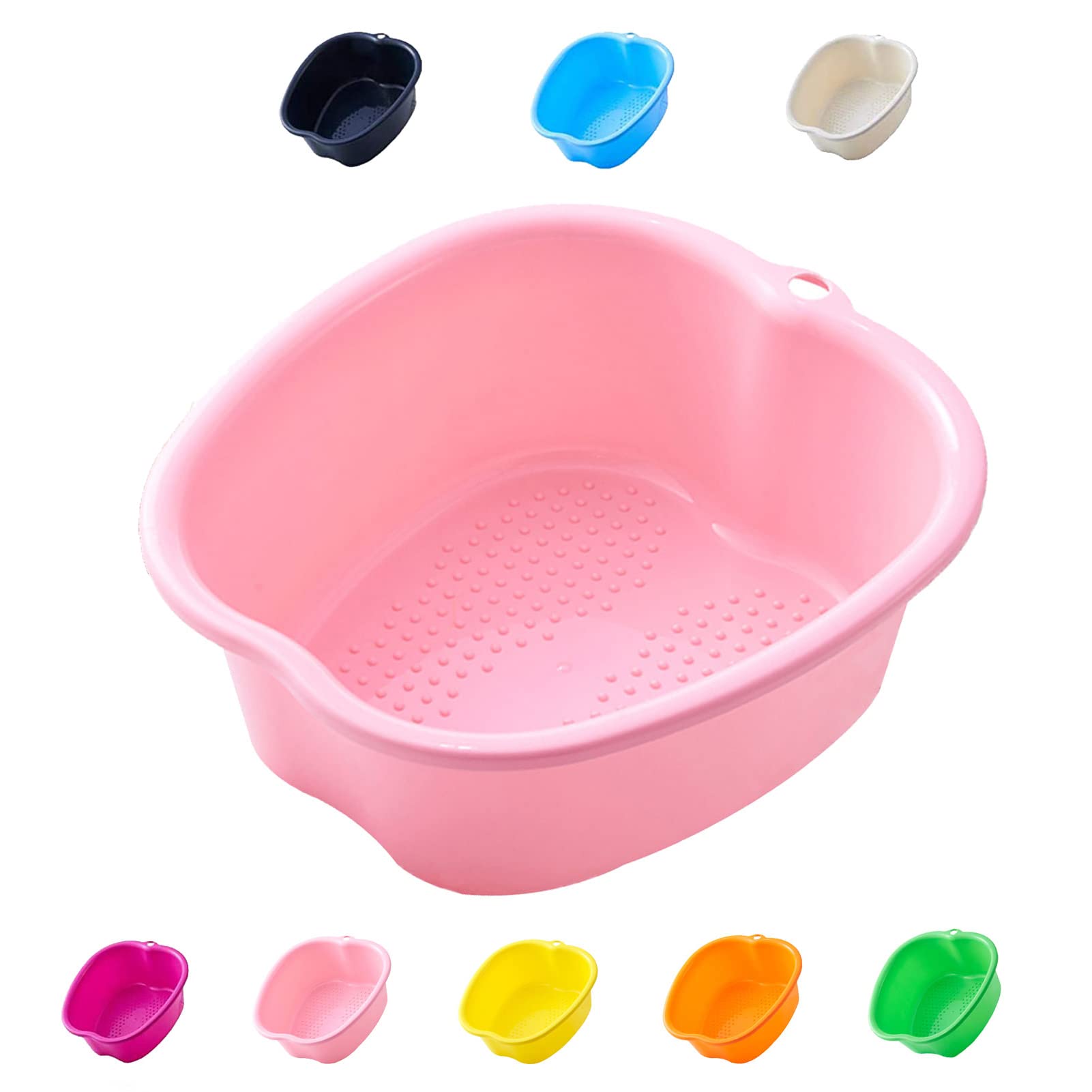 Fußbad wannen schüssel - dickes stabiles Kunststoff Fußbecken für Fussbade wanne Füße Wellness Fußpflege Pediküre Entgiftung Gegen Hornhaut Erkältung Fußpilz und mehr (Pink)