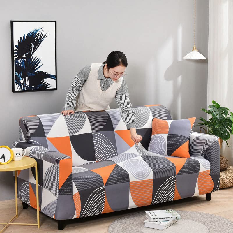 Housse de canapé extensible imprimée : protégez votre canapé usé - 3
