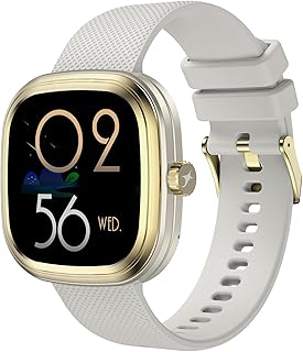 Fastrack Ryz Smart Watch for Women, 1.72” Super Ultra VU Display,Dynamic 60Hz Refresh Rate,AI Voice,Functional Crown,1ATM,BT Calling,HRM,SpO2 & Multiple Menu Styles,24/7 Health Suite - Ivory White