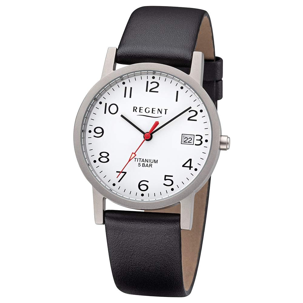 Regent Analog Quarz Uhr mit Leder Armband 11190181