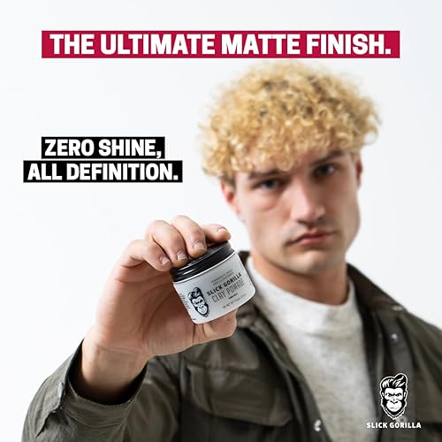 Miniatura 6 de Slick Gorilla Pomada de arcilla  2.5 oz para un agarre firme, acabado natural