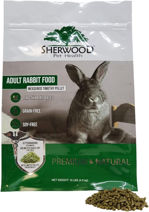 Sherwood Pet Health Adult Rabbit Food Timothy Hay Pellet