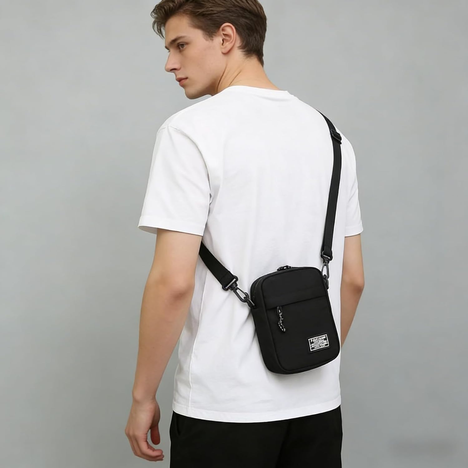 Small Sling Bag for Men & Women Casual Crossbody Bag Waterproof Chest Pack Multi Zipper Compartments