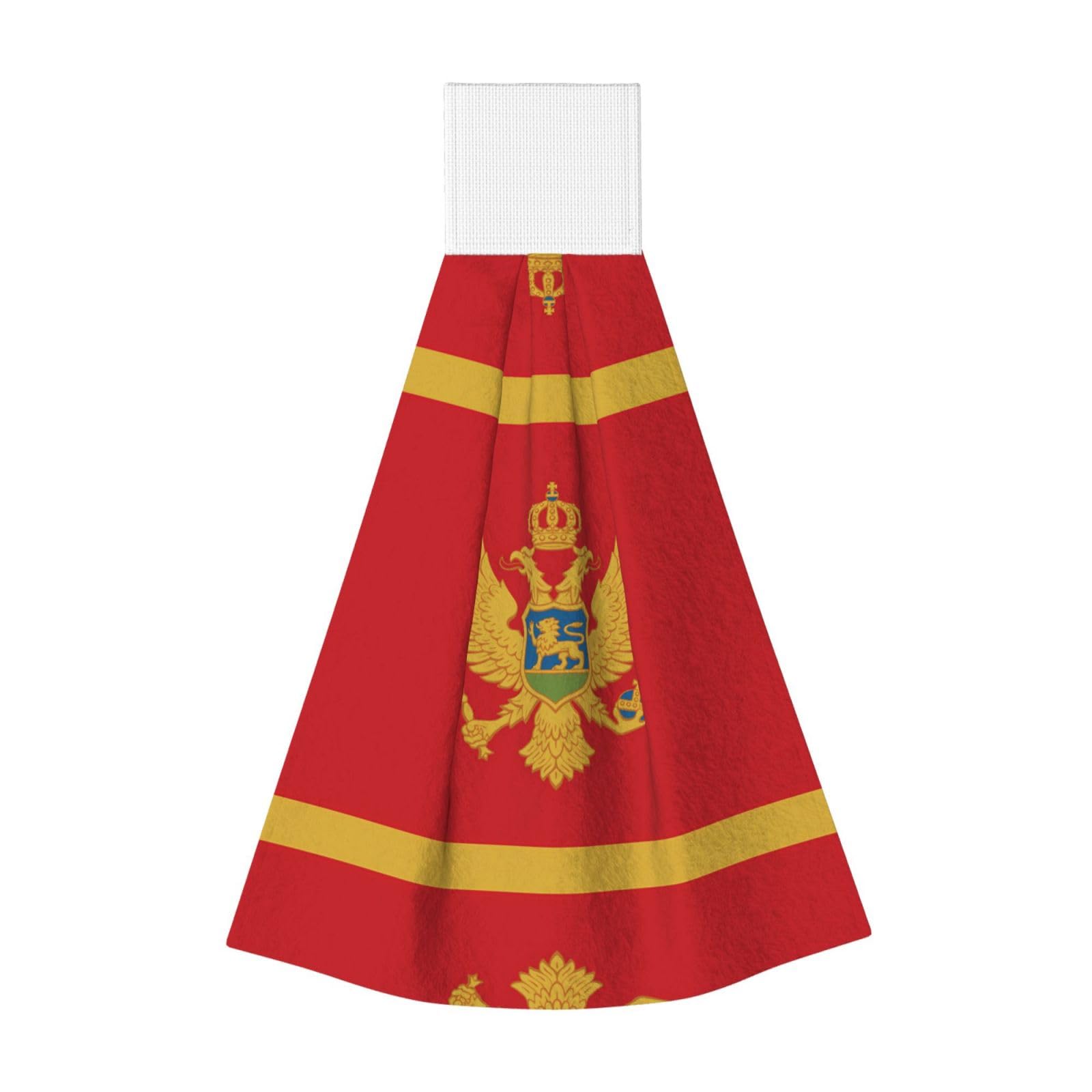Montenegrin flag Highly Absorbent Dish Towels Soft Coral Fleece Wipe