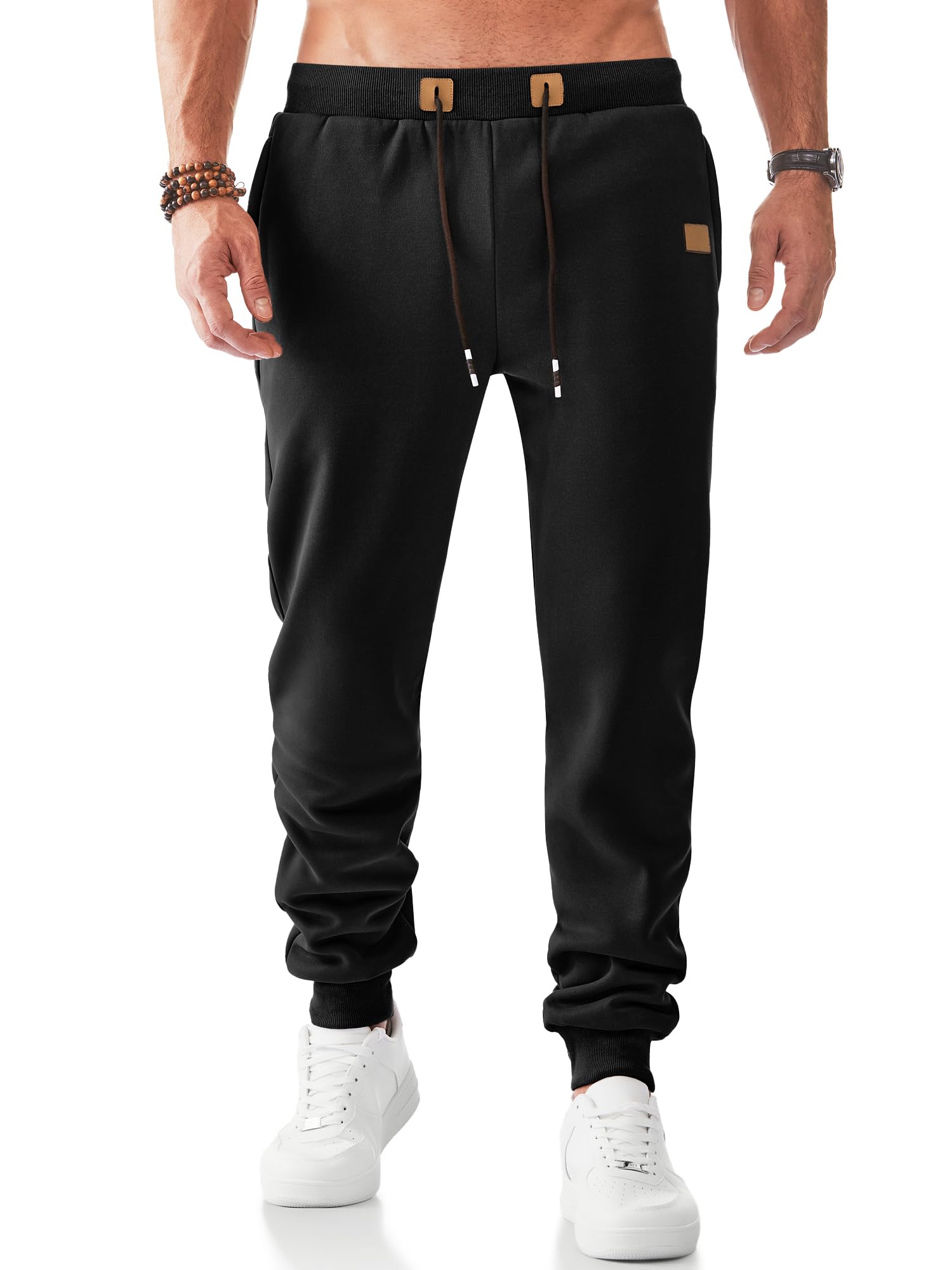 JMIERR Jogginghose Herren Warme Trainingshose Sporthose Lange Klassische Fitness Jogger mit Taschen Winter