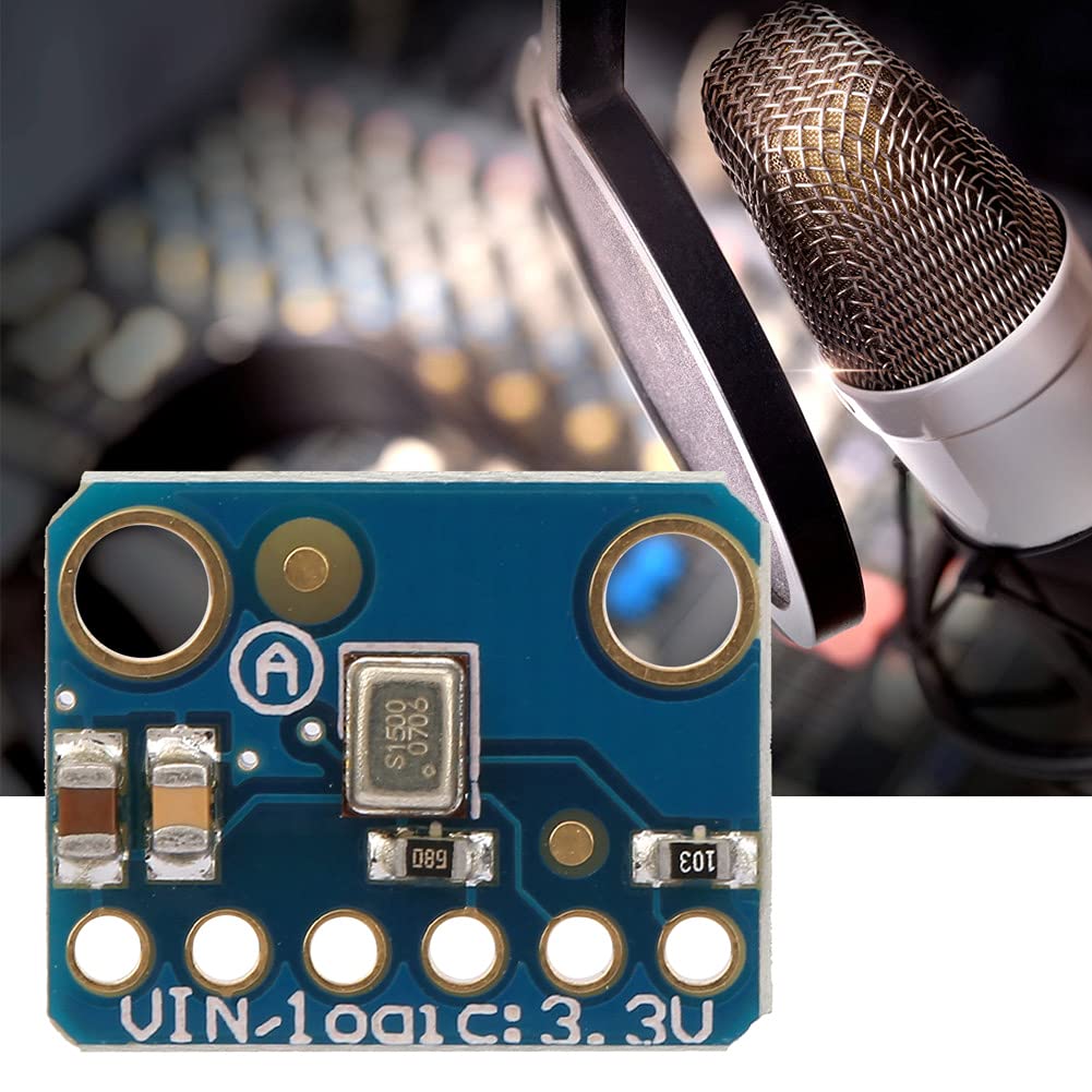 Microphone Breakout Board, SPH0645 I2S MEMS Microphone Breakout, 50Hz-15KHz Microphone Breakout Module for All General Audio Recording Detection