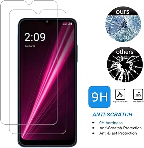 Miniatura 4 de Protector de pantalla de vidrio para T-Mobile REVVL 6 5G, [2 piezas] Pantalla de alta definición transparente resistente a los arañazos de fácil