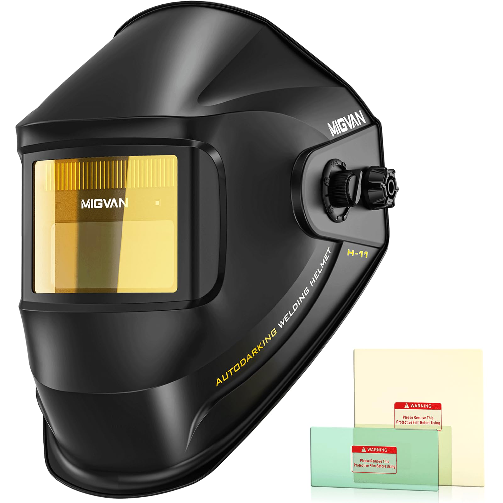Careta Soldar Automática True-Color – 0,3 ms de oscurecimiento, Solar y batería, Careta de soldar, DIN 4/9–13, 93×43 mm – Máscara soldar Ligera para MIG TIG MMA ARC, H-11