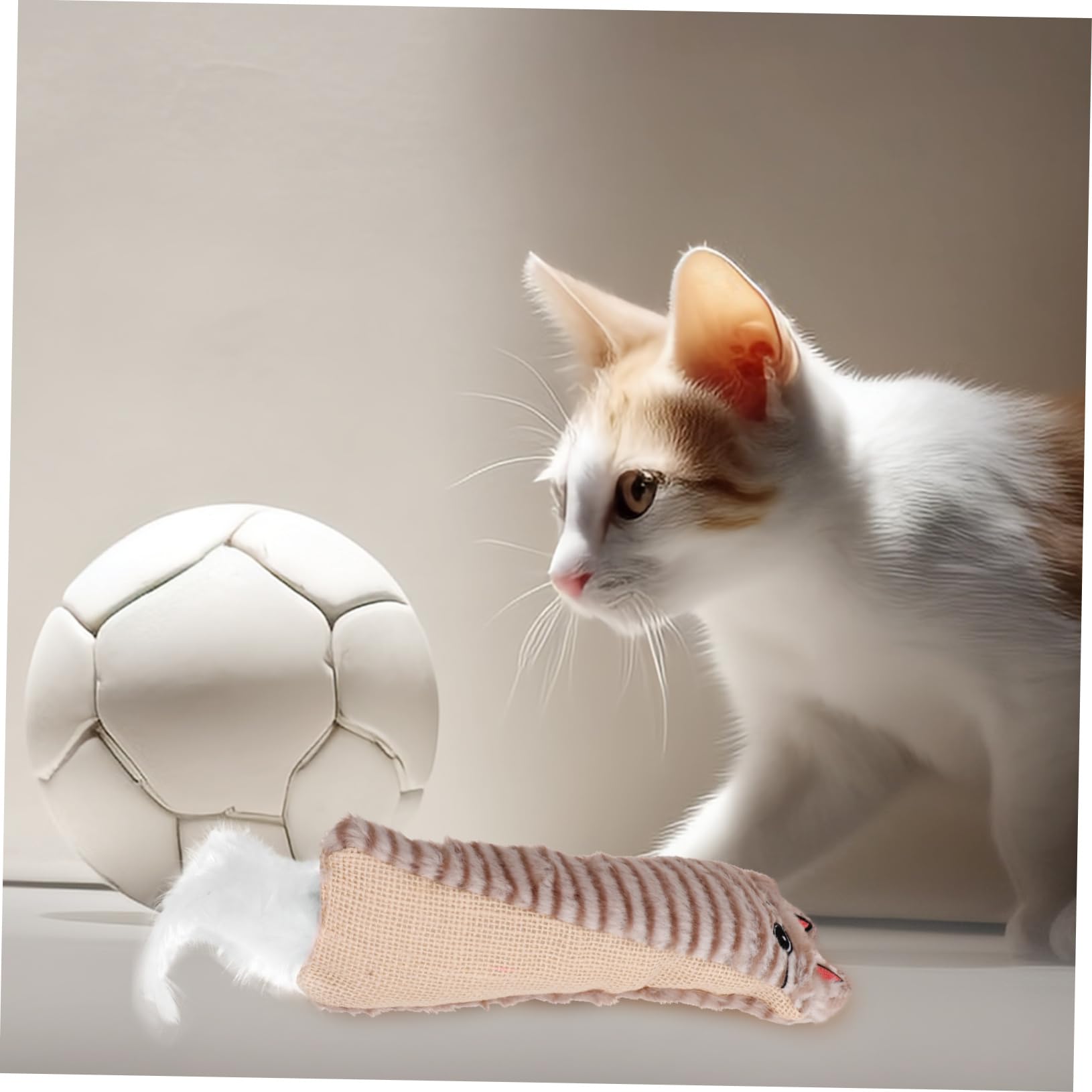 Didiseaon Jouet en Peluche en Papier Sisal pour Chat Jouet Interactif À Mâcher pour Chaton
