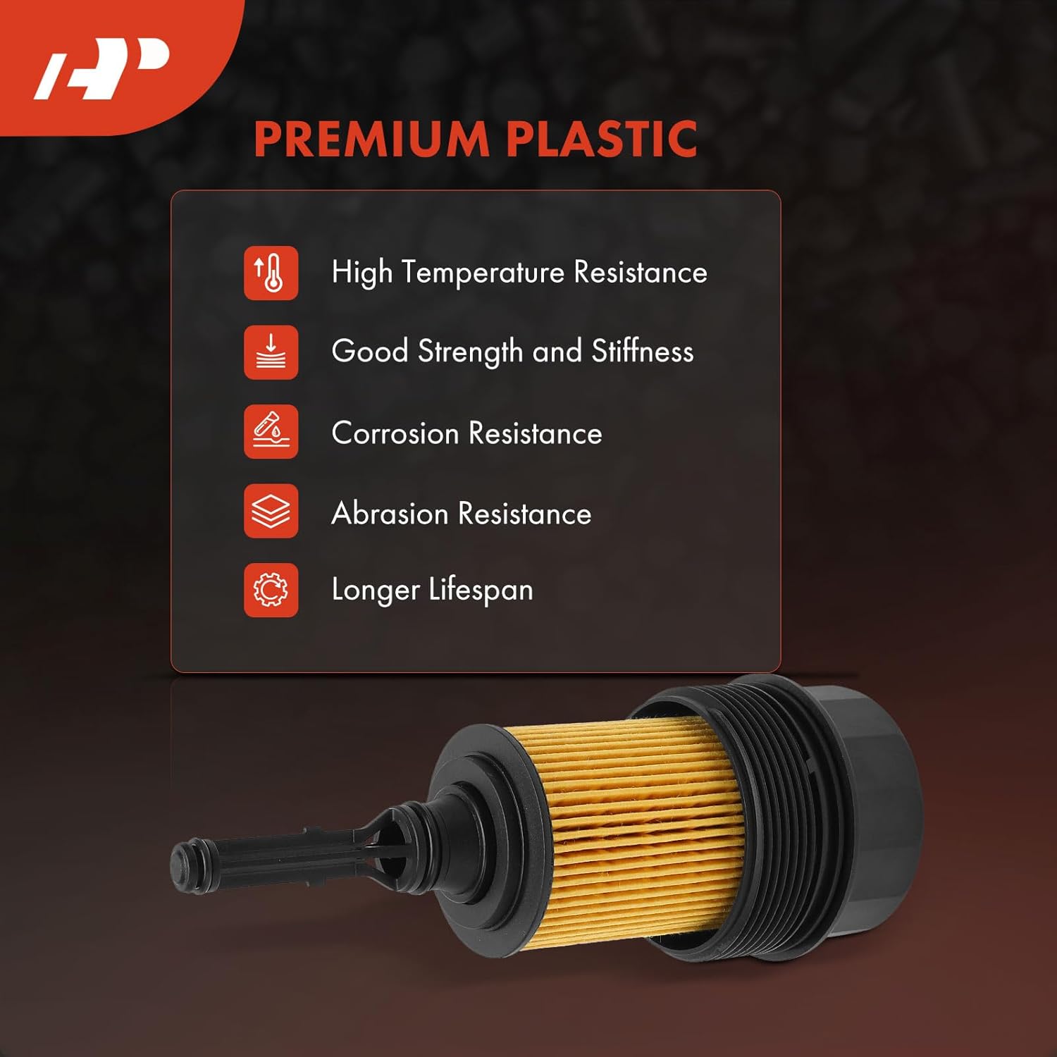 A-Premium Engine Oil Filter Housing Cap Cover Compatible with Dodge Sprinter 2500 3500 2003-2006 & Freightliner Sprinter 2500 3500 2002-2006, 2.7L, with Filter