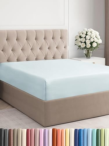 Miniatura 37 de King Fitted Bed Sheet - Bottom Single Fitted Sheet Only - Ultra-Soft Hotel Luxury Bedding w/ 8-16 Inch Deep Pockets - Breathable, Cooling & Wrinkle