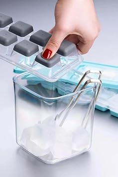 ARVALE 1 Piece Practical 12 Compartment Bass Finger Silicone Ice Mold | Silicone Nonstick Bass Finger Freezer with lid