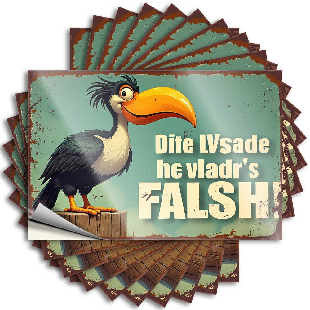 Tattoo Punk Lake House Decor Bumper Adventurous Toucan Promotes Honest Leadership - No Residue Decals for Science(12X18CM)