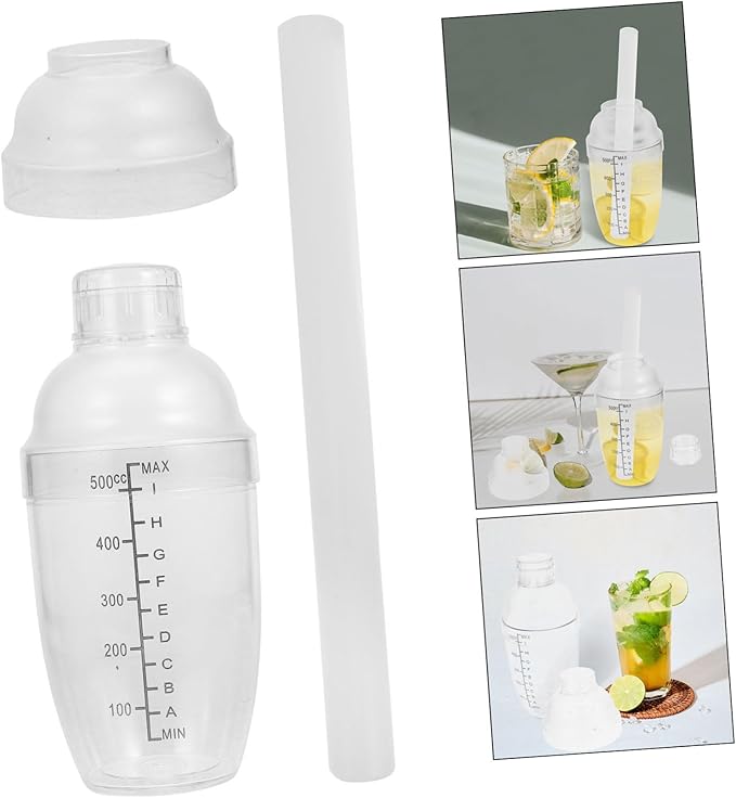 Coctelera Vacía de Té de Limón PRETYZOOM con Muddler y Balanzas miniatura 7