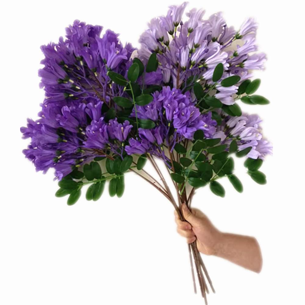 jiumengsong 6 Pieces Silk Jacaranda Mimosifolia Flower Branch 63cm/24.8