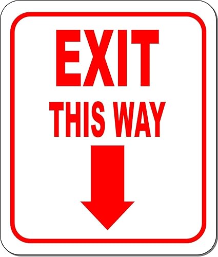 Letrero compuesto de aluminio para exteriores de 15 x 18 pulgadas con flecha baja