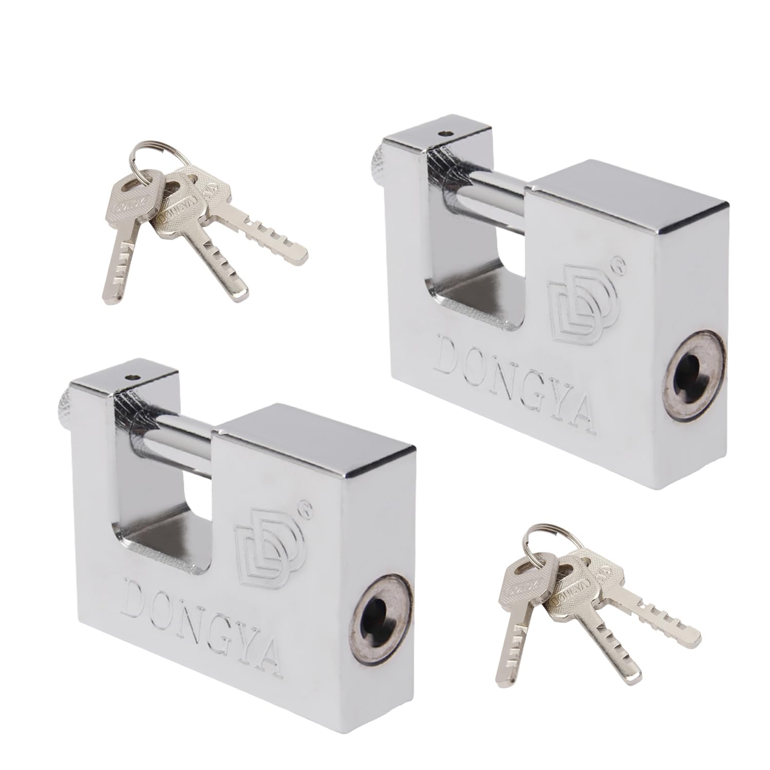 MroMax Lot De 2 Cadenas à Clés Identiques, 50 Mm De Large En Fer Avec 1